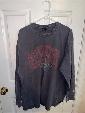 MLB Boston Red Sox Charcoal Long Sleeve tshirt